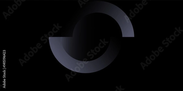 Obraz Luxury dark background design for website, poster, brand identity, brochure, presentation template etc. with futuristic geometric shapes. Vector illustration