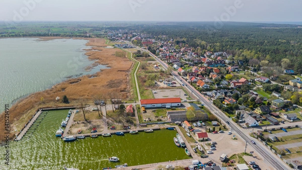 Fototapeta Kąty Rybackie Port nad zalewem wiślanym