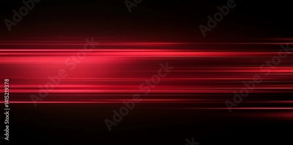 Obraz Red line of light speed motion background. red fast movement background design faster. concept texture of digital technology speedy move and space black