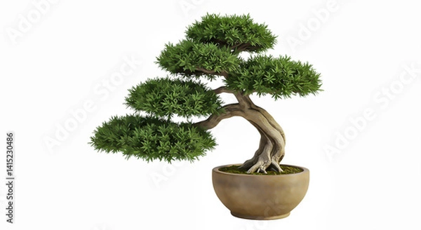 Obraz Bonsai Tree in a Brown Pot