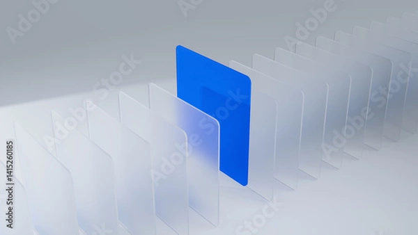 Obraz Transparent Blue 3D Layers