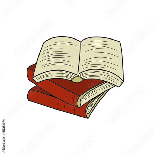 Fototapeta stationery, school, vector, education, design, illustration, paper, set, background, study, pencil, back, pen, book, student, office, notebook, icon, collection, isolated, object, concept, back to sch