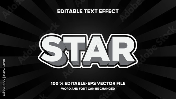 Obraz Star Editable text Effect