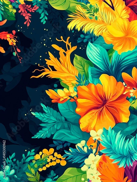 Obraz abstract floral background