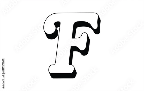 Obraz Elegant Letter F logo Vector Template Initial Letter F Logo Design Vector Template. Creative And Modern F logo