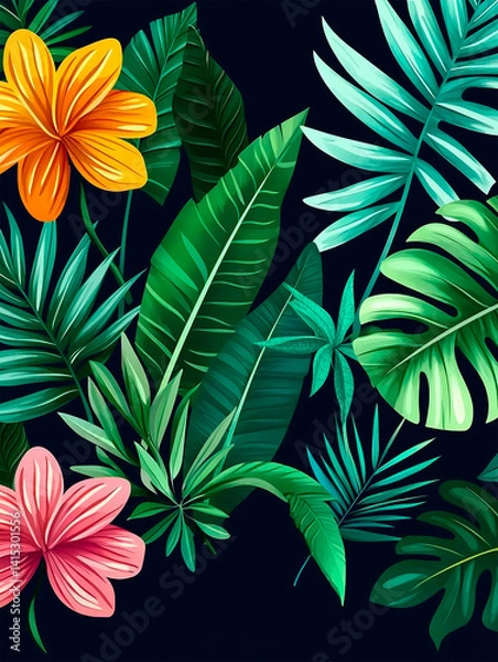 Obraz abstract floral background