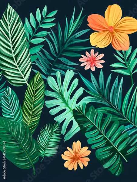 Obraz abstract floral background