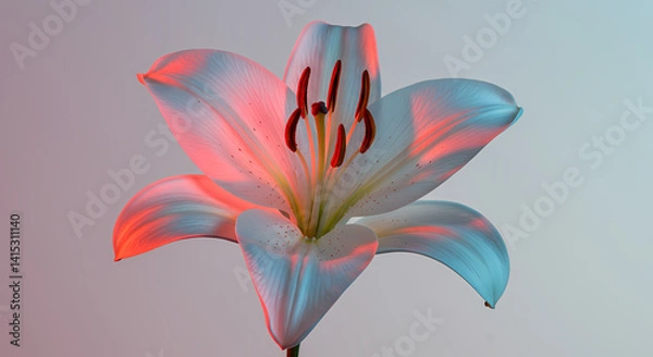 Fototapeta Vibrant Lily Flower CloseUp Macro Photography