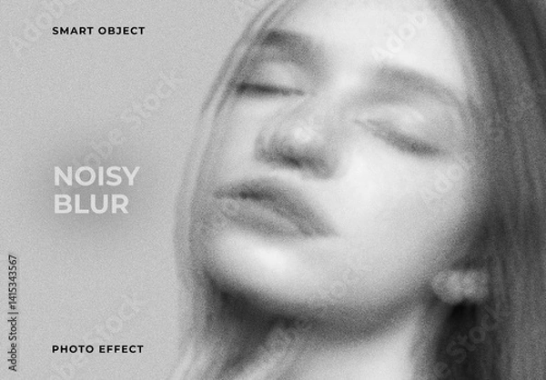 Fototapeta Noisy Blur Image Effect Mockup