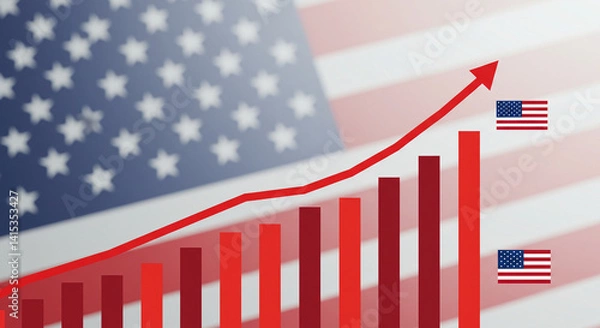 Fototapeta Rising US Import Tariffs and Economic Impact in 2025: Trade and Inflation Concept