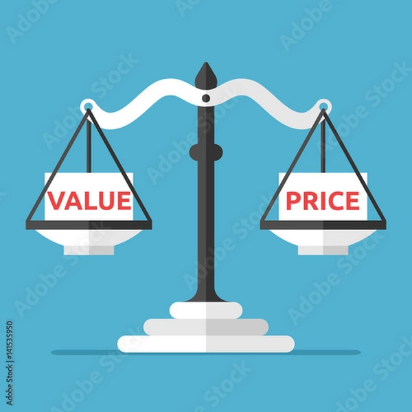 Obraz Balance, value and price