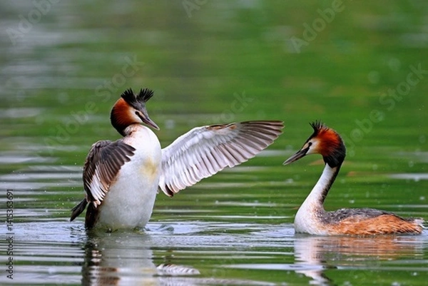 Fototapeta duck and ducklings