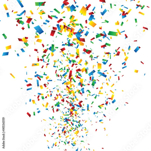 Obraz Realistic colorful confetti background	