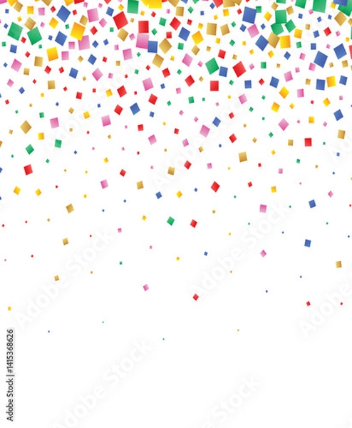Obraz Realistic colorful confetti background	