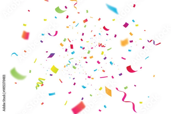 Obraz Realistic colorful confetti background	