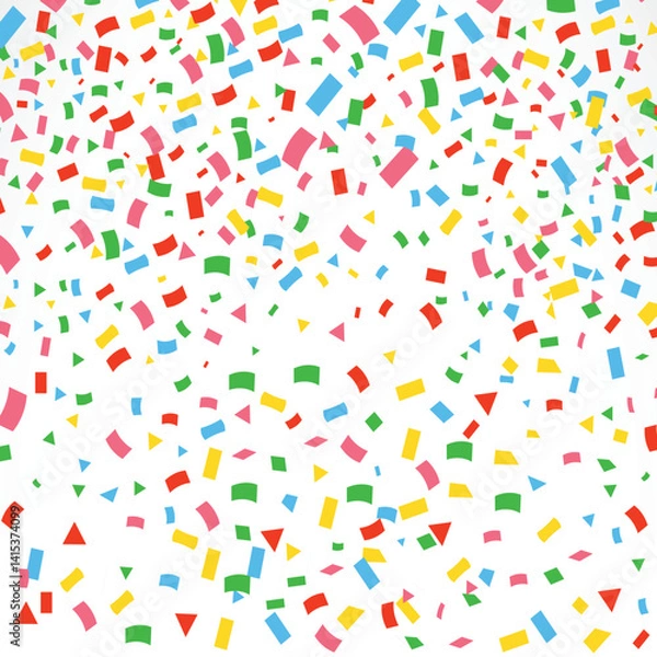 Obraz Realistic colorful confetti background	
