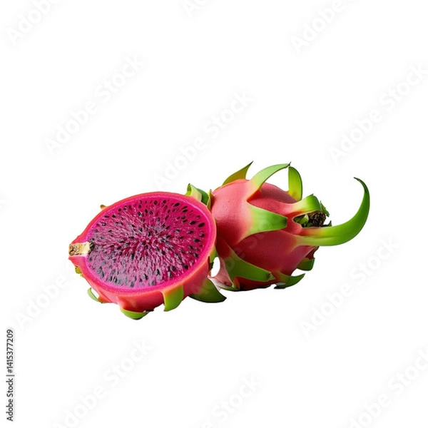 Fototapeta Colorful Pitaya Fruit Arrangement for Healthy Eating Concept