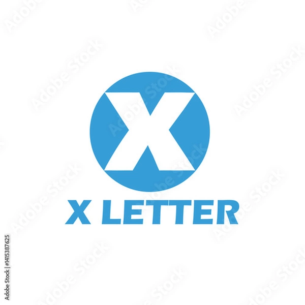 Obraz X latter logo design and company business templates 