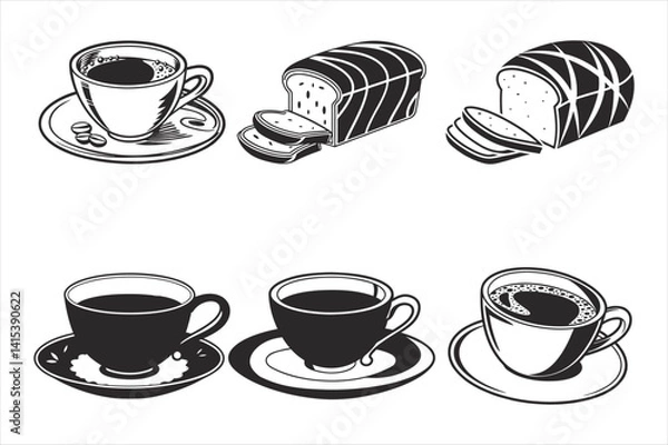 Obraz cake with tea cups