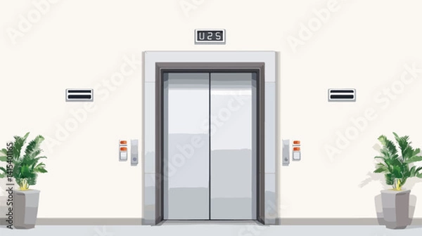 Fototapeta Modern Elevator Design on White Background, Vector Illustration for Projects