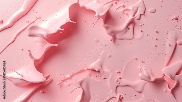 Fototapeta A glossy 3D fluid background in bold pastel tones, dynamic organic forms blending into each other with wet paint textures, vibrant and modern visual aesthetic