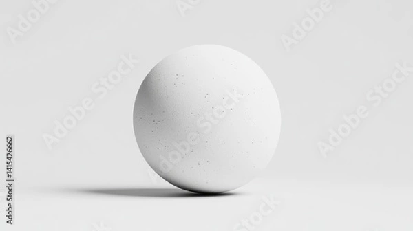 Fototapeta Single white sphere, textured