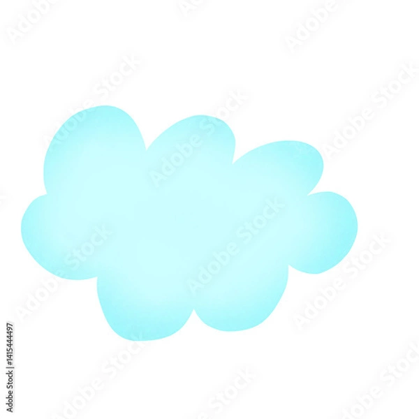 Obraz blue cloud icon