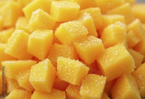 Obraz Frosted Diced Mango Close Up