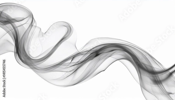 Obraz smoke on white background