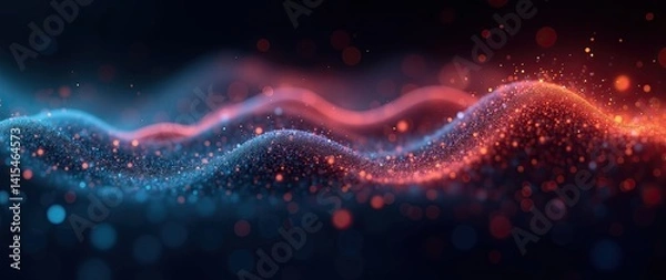 Obraz Captivating Glowing Waves of Abstract Light Energy