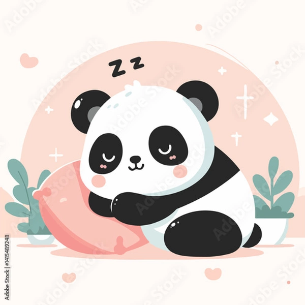 Obraz cute pan vector image