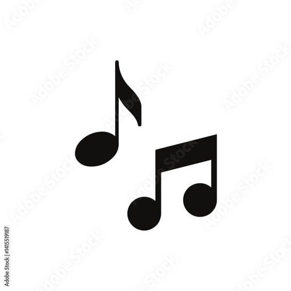 Obraz Icon Musical note illustation vector 