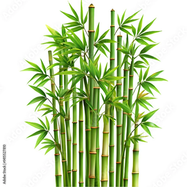 Fototapeta green-bamboo-isolated-on-transparent-backgrou