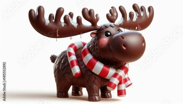 Fototapeta Chocolate Moose Big friendly moose with brown chocolate colored