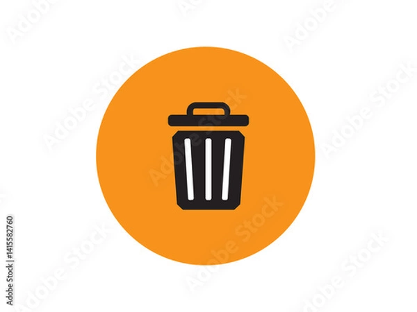 Fototapeta Dustbin icon in circle 
