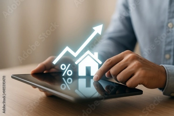 Fototapeta Boosting Real Estate Investments with Technology Exploring Growth Metrics and Market Trends