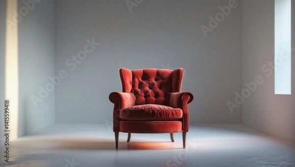 Obraz red armchair in a room