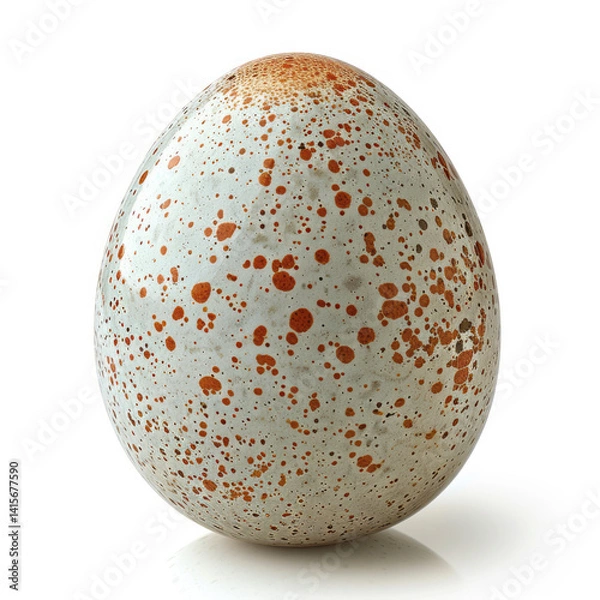 Fototapeta Real Quail Egg with Detailed Shell Texture
