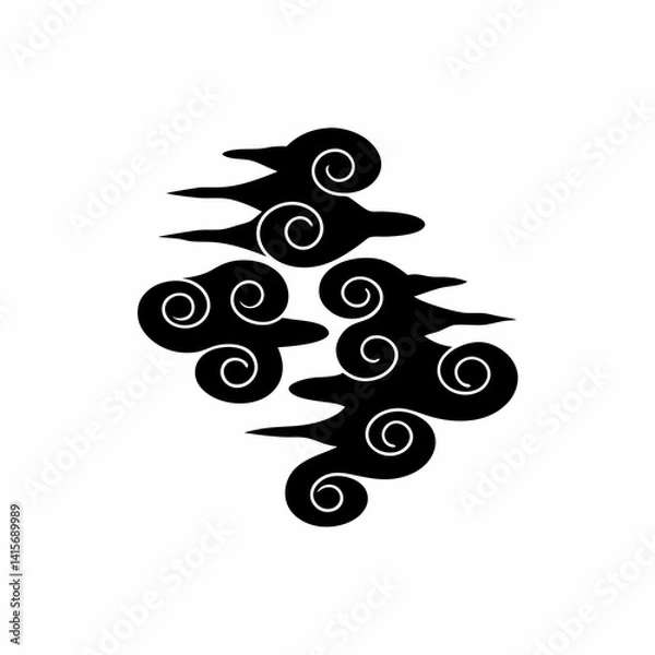 Obraz creative Silhouette fog Icon Vector Illustration