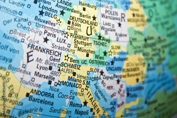 Obraz Landkarte Globus