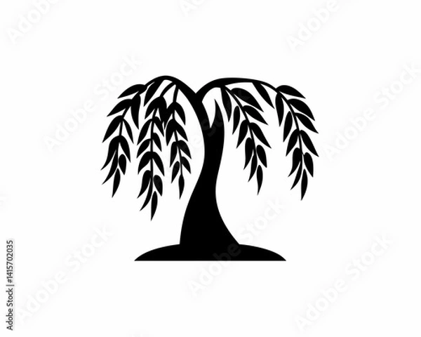 Fototapeta creative details Willow Tree Icon Vector Illustration