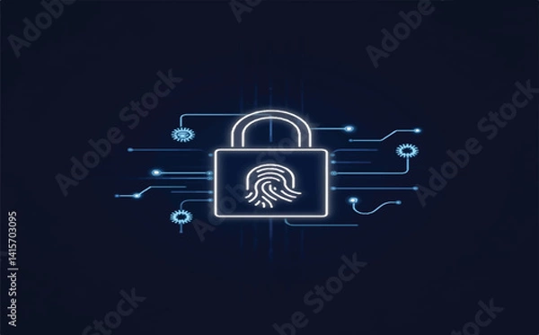 Obraz Flux_Dev_Abstract_secure_digital_identity_system_concept_with