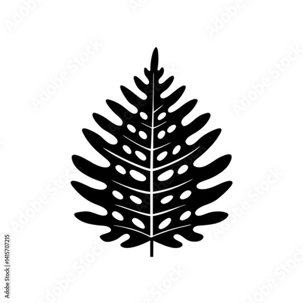 Fototapeta creative details Fern Leaf Icon Vector Illustration