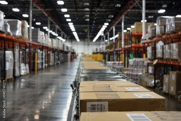 Fototapeta Distributor adaptation to e-commerce trends and online order fulfillment