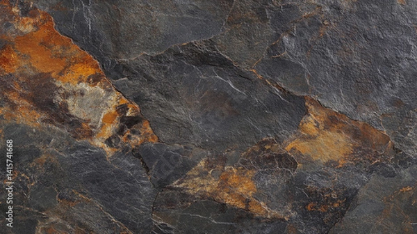 Fototapeta Modern elegant dark slate texture showcasing natural colors Generative AI