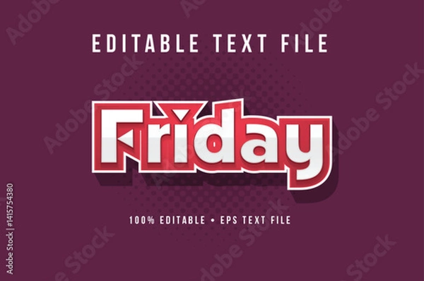 Fototapeta Editable 3D Text Effect