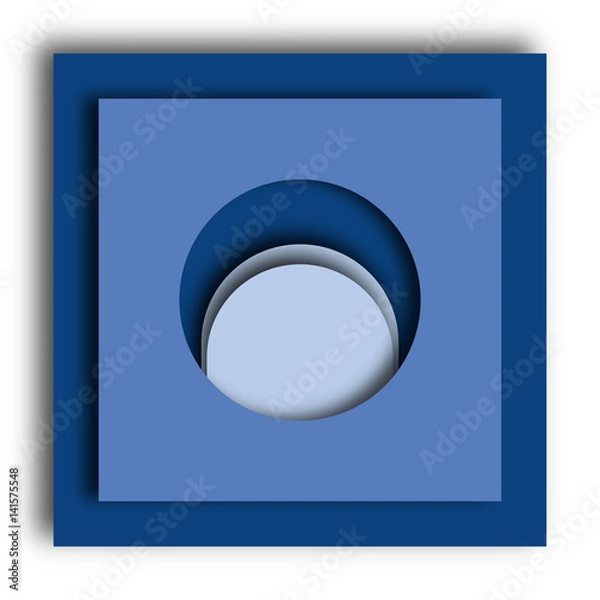 Fototapeta Light Blue Box with Ball Shape Vector Graphic
