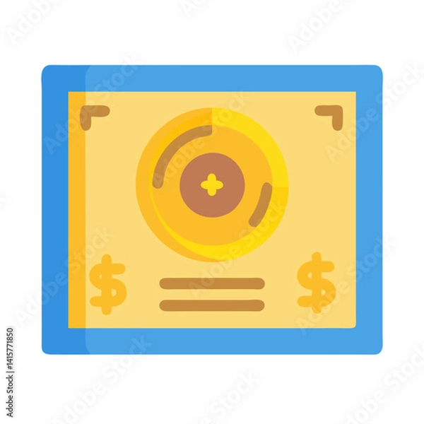 Obraz  Creative Gold Record Icon Design