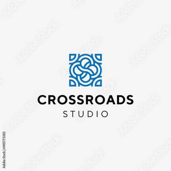 Obraz Crossroads logo design template illustration
