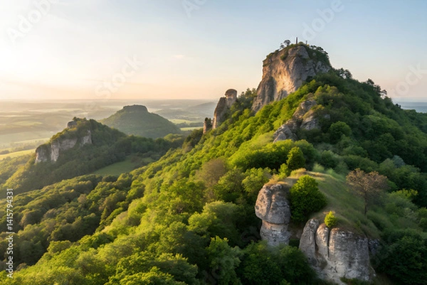 Fototapeta Majestic Mountain Landscape at Sunrise